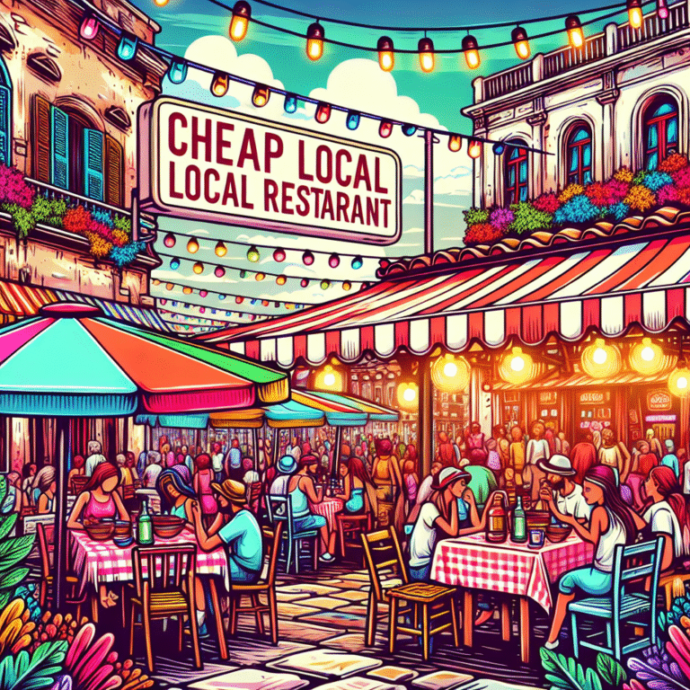 Restaurantes locais baratos em destinos turísticos