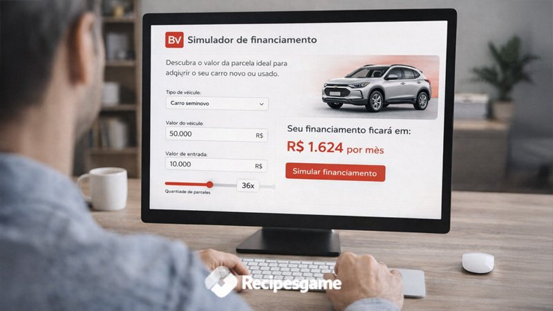 Simulador de financiamento carros BV: como analisar parcelas, juros e custo total antes de fechar negócio
